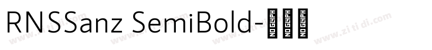 RNSSanz SemiBold字体转换